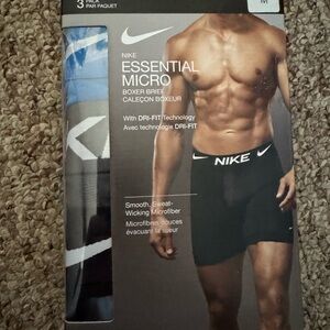 Nike Essential Micro Boxer Briefs - Black, Grey, and Blue